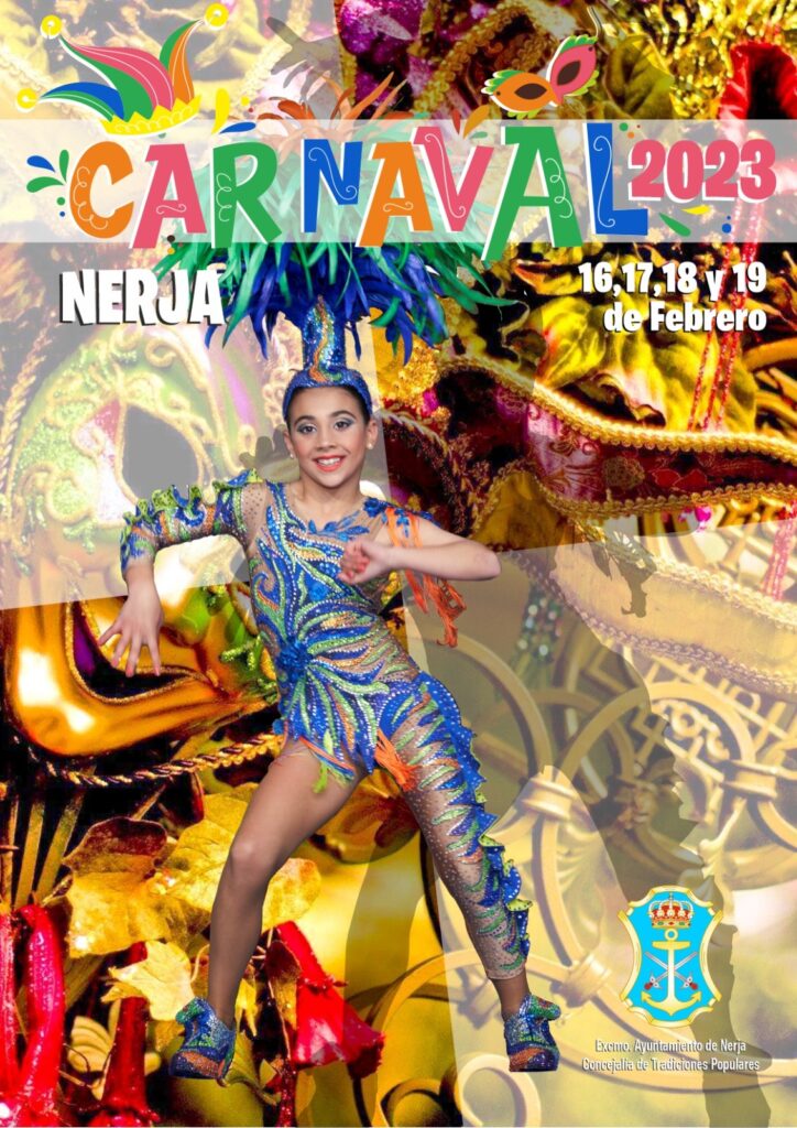 The Nerja Carnival kicks off with the spectacular proclamation of the María Martín Jaime Group